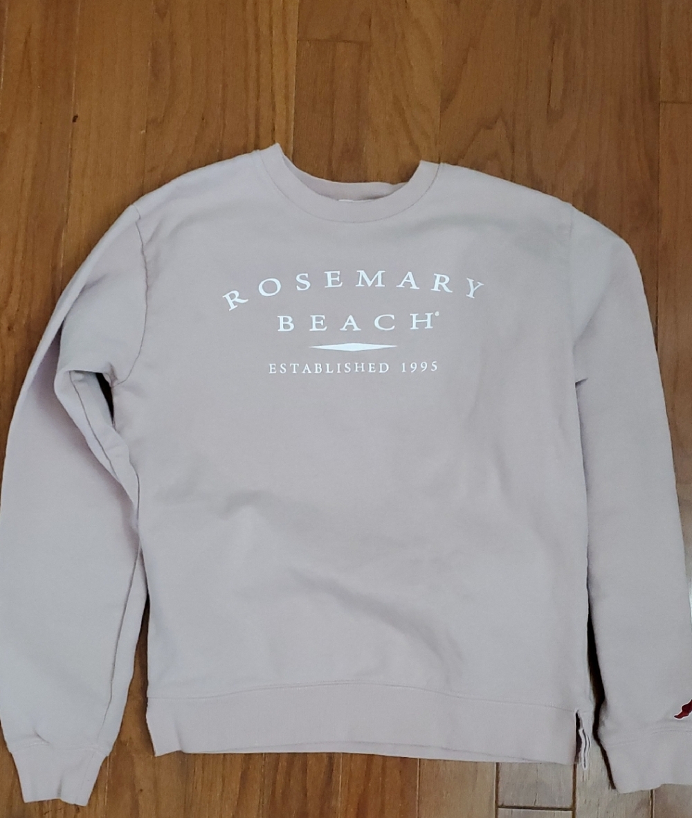 League 91 Rosemary Beach Florida light Pink Long Sleeve Sweatshirt Size Medium